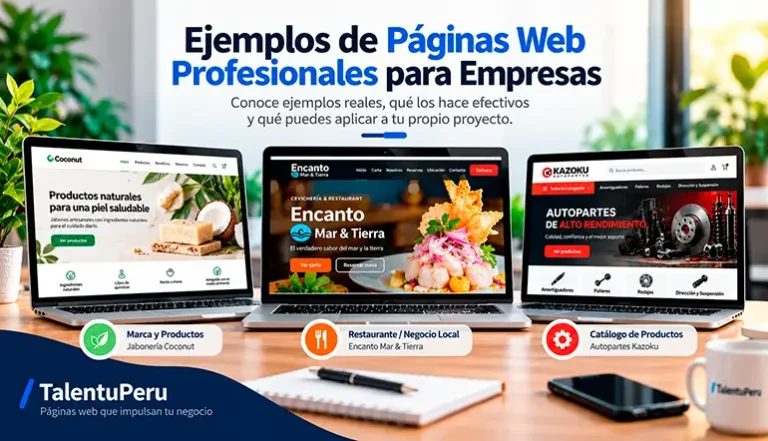 Ejemplos de Páginas Web Profesionales para Empresas - Talentuperu
