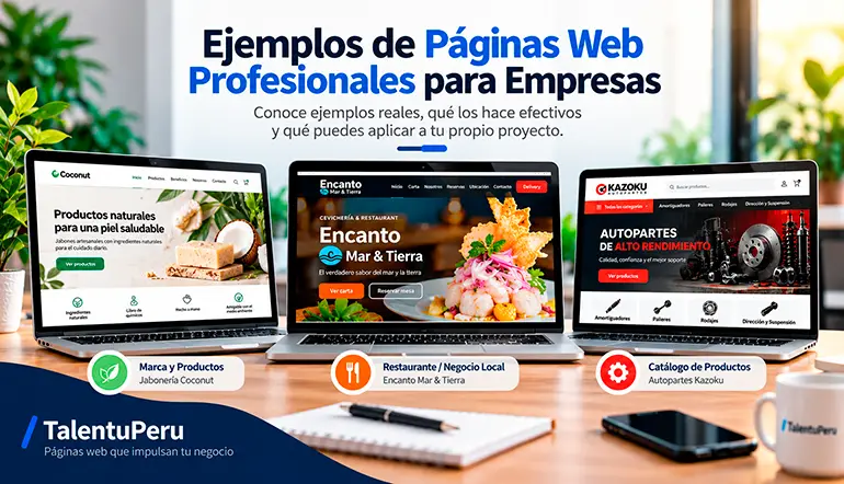 Ejemplos de Páginas Web Profesionales para Empresas - Talentuperu